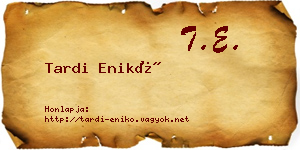 Tardi Enikő névjegykártya